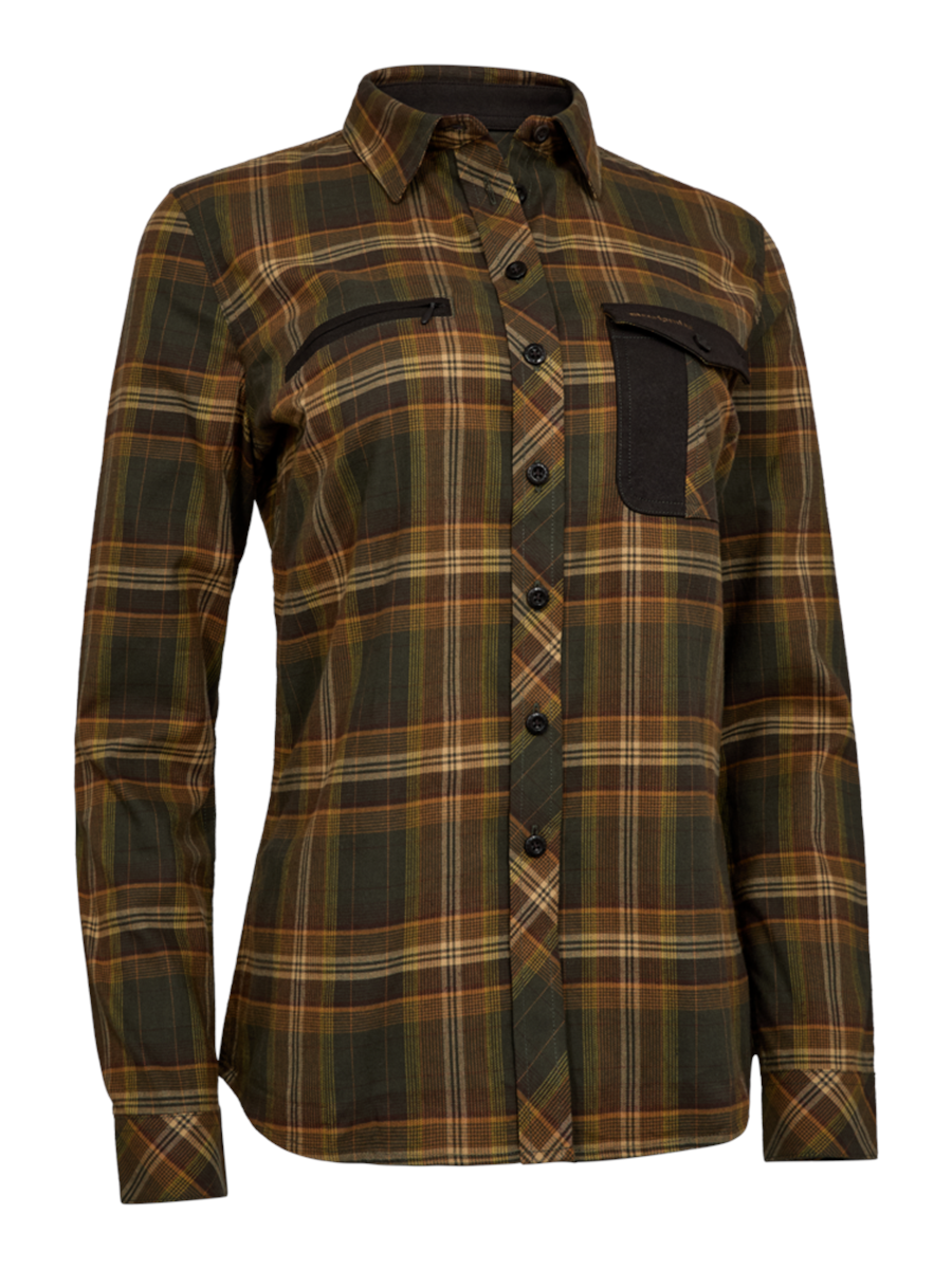 deerhunter lady blair shirt green check 01 front flat lay d p f 8275 38274 900x1200