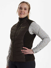 Load image into Gallery viewer, DEERHUNTER Lady Caroline Padded Waistcoat with Knit - Brown Leaf
