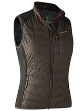 Load image into Gallery viewer, DEERHUNTER Lady Caroline Padded Waistcoat with Knit - Brown Leaf
