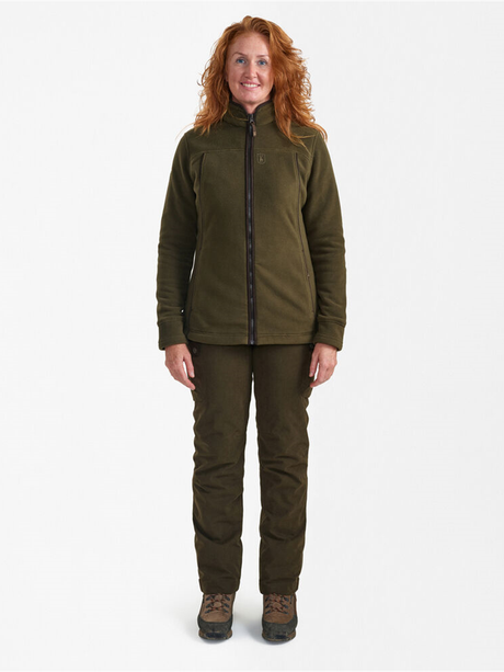 deerhunter lady eagle fleece jacket tarmac green 05 model detail d m f 5954 379 900x1200