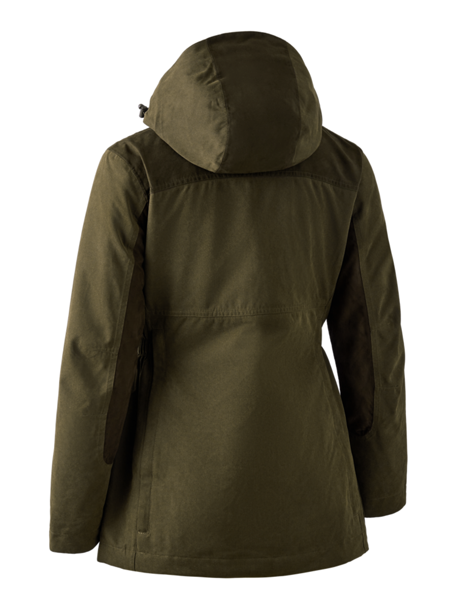 Deerhunter Lady Eagle Jacket in Tarmac Green, rear product view