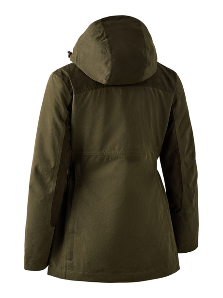 Deerhunter Lady Eagle Jacket in Tarmac Green, rear product view
