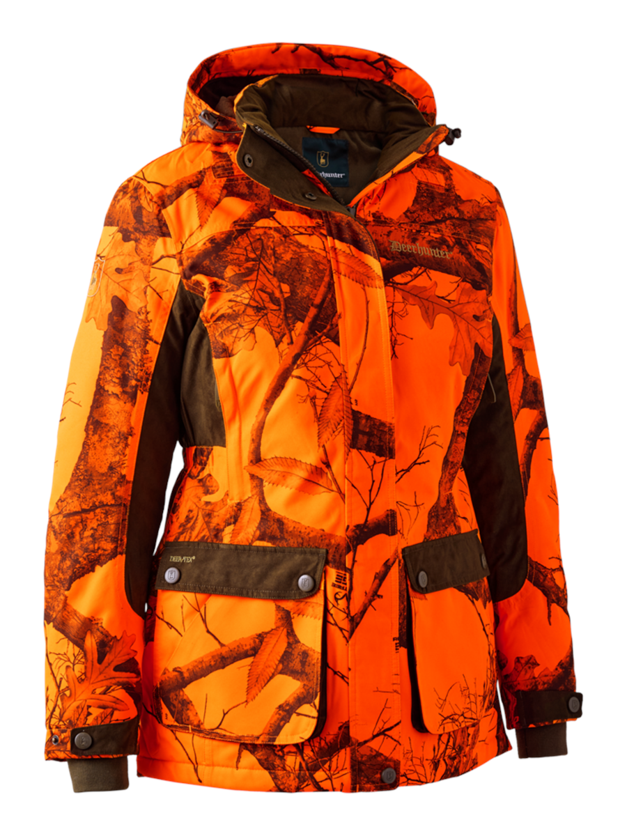 Deerhunter Lady Eagle Winter Jacket REALTREE EDGE Orange front flat lay