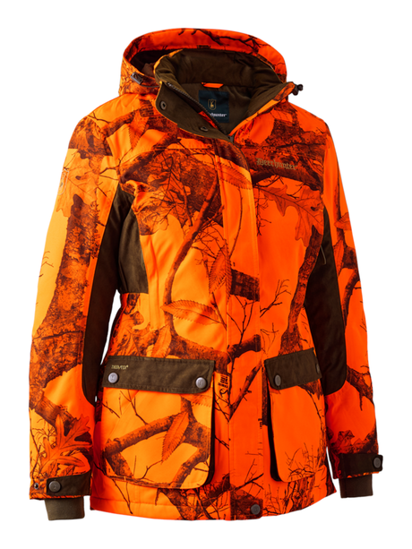 Deerhunter Lady Eagle Winter Jacket REALTREE EDGE Orange front flat lay