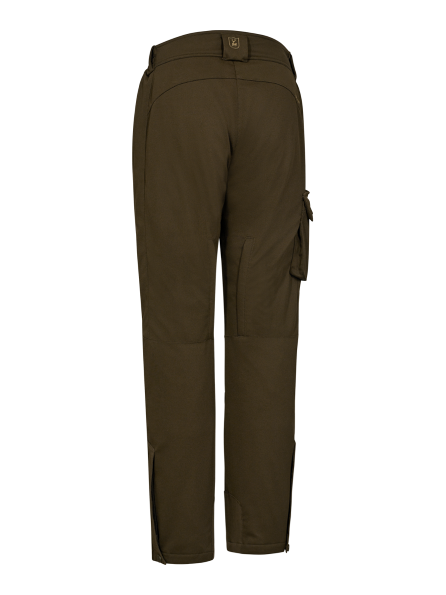 Deerhunter Lady Muflon Pro Trousers in Art Green, rear flat lay