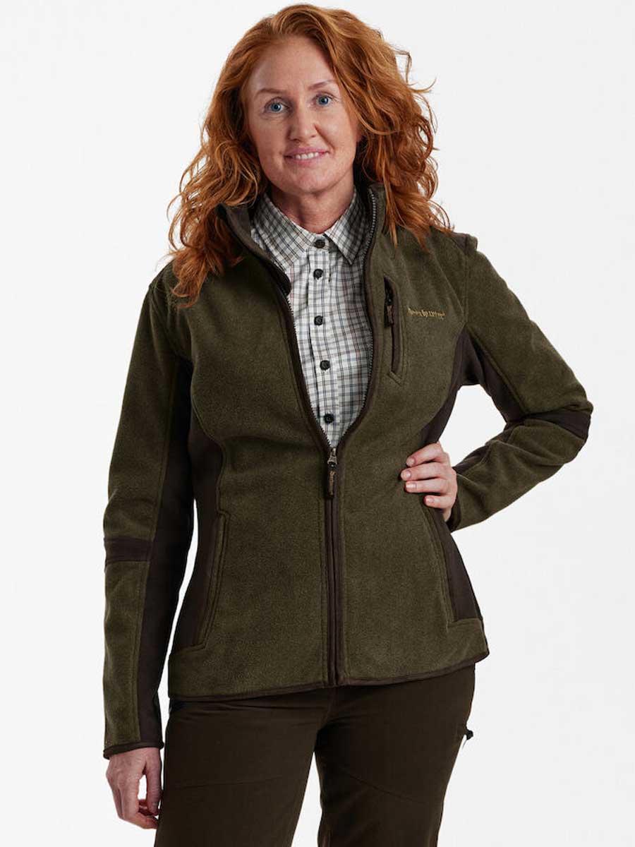 DEERHUNTER Lady Pam Bonded Fleece Jacket - Graphite Green