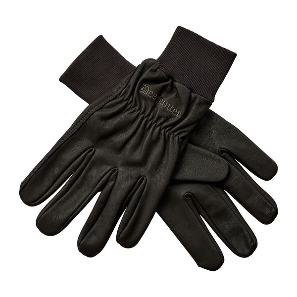DEERHUNTER Leather Gloves - Wood