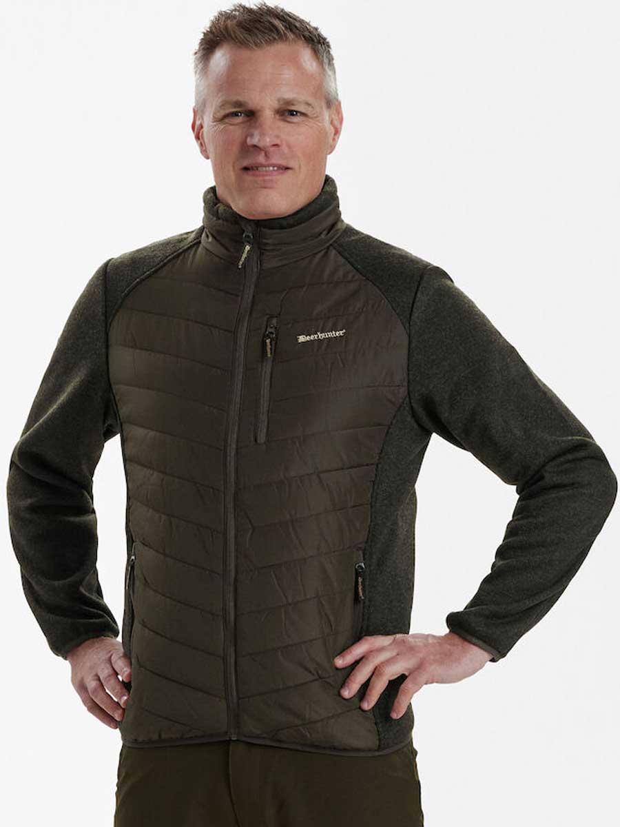 DEERHUNTER Moor Padded Jacket w.Knit - Mens - Timber