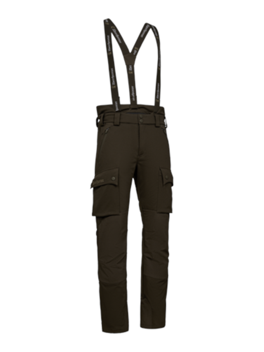 Deerhunter Muflon Pro Trousers in Art Green with detachable braces, front view