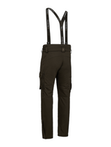 Deerhunter Muflon Pro Trousers in Art Green with detachable braces, rear view