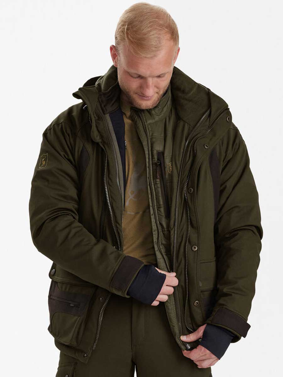 DEERHUNTER Muflon Zip-In Jacket - Mens - Art Green