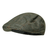 Deerhunter Pro Gamekeeper Flat Cap in Turf front view