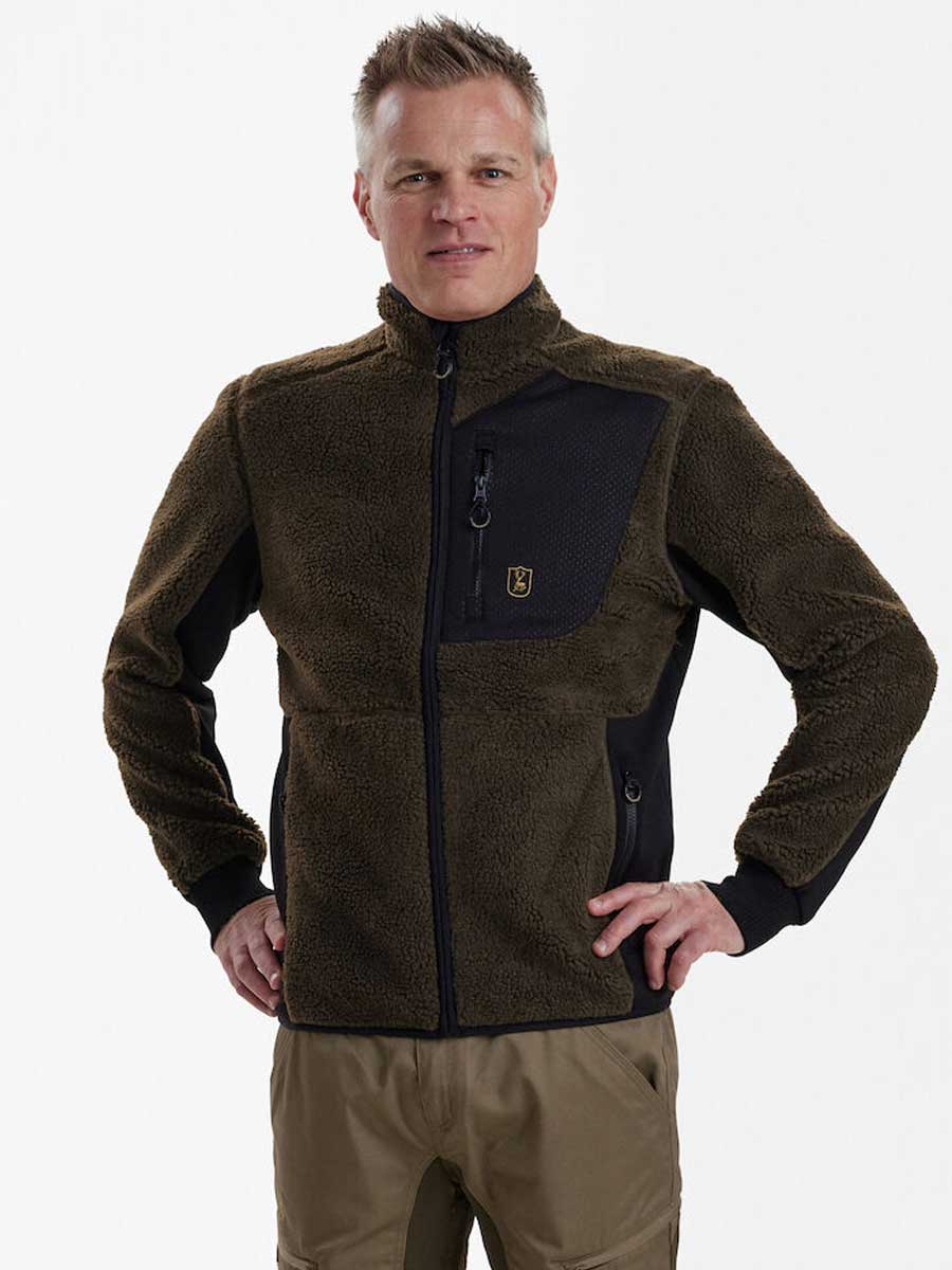 DEERHUNTER Rogaland Fiber Pile Jacket - Mens - Chocolate Brown