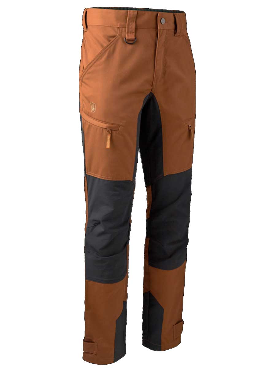 DEERHUNTER Rogaland Stretch Trousers Contrast - Men's - Burnt Orange