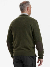 Load image into Gallery viewer, DEERHUNTER Sheffield Knit V-Neck Jumper - Mens - Green Melange
