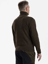 Load image into Gallery viewer, DEERHUNTER Sheffield Knit Zip-Neck Jumper - Mens - Dark Elm
