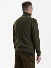 Load image into Gallery viewer, DEERHUNTER Sheffield Knit Zip-Neck Jumper - Mens - Green Melange
