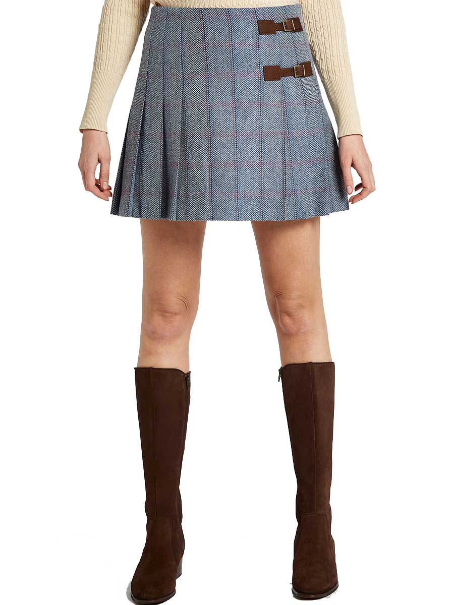 DUBARRY Blossom Ladies Tweed Skirt - Denim Haze