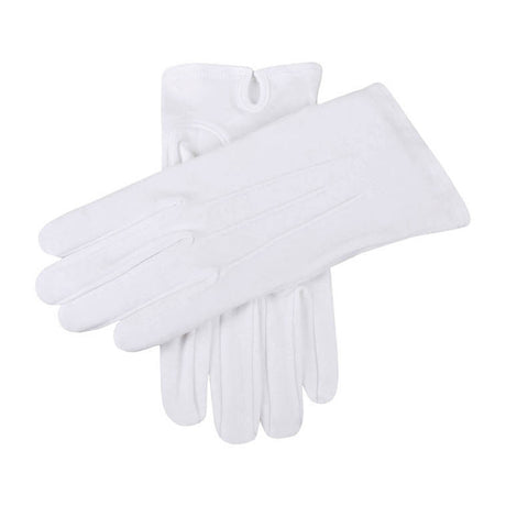 DENTS Men’s Three-Point Cotton Gloves – White