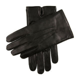 DENTS Men’s Three-Point Fleece-Lined Leather Gloves – Black