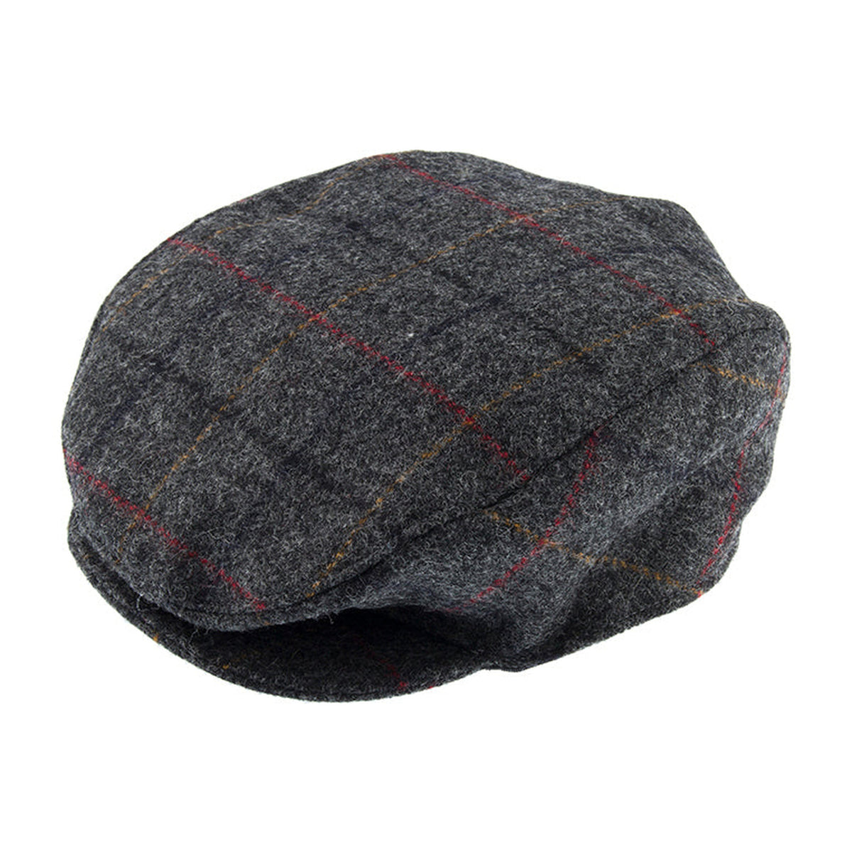 DENTS Men's Abraham Moon Check Tweed Flat Cap – CHARCOAL