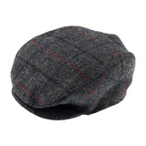 DENTS Men's Abraham Moon Check Tweed Flat Cap – CHARCOAL