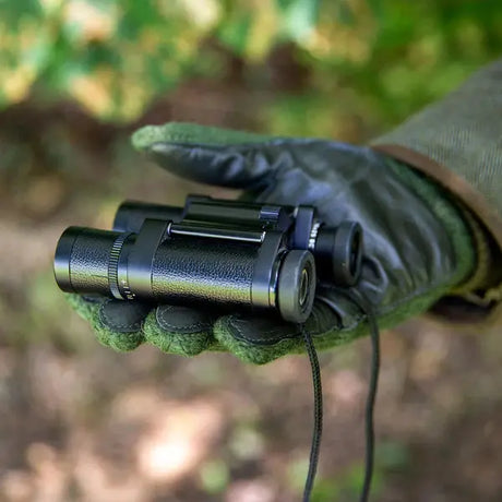 DENTS Browning Knitted Shooting Gloves With Leather Palm - Mens - Olive Dents