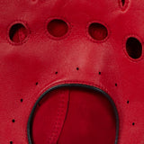 DENTS Delta Men's Classic Leather Driving Gloves - Berry & Black