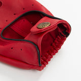 DENTS Delta Men's Classic Leather Driving Gloves - Berry & Black