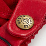 DENTS Delta Men's Classic Leather Driving Gloves - Berry & Black