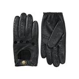 DENTS Delta Men's Classic Leather Driving Gloves - Black