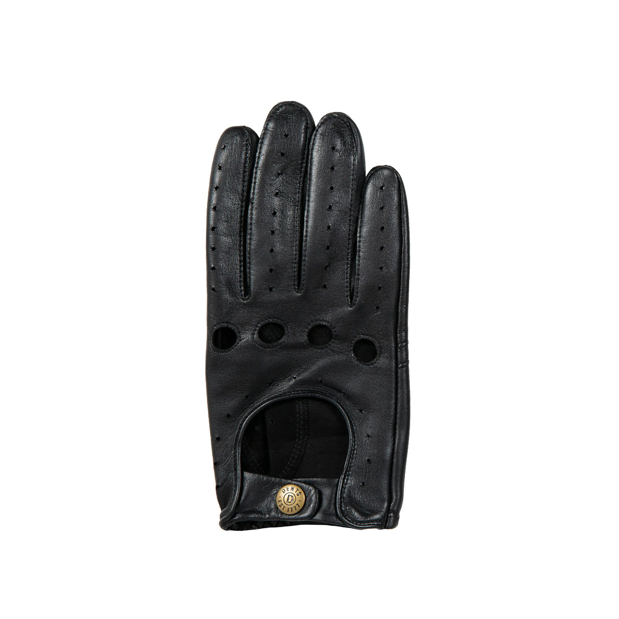 DENTS Delta Men's Classic Leather Driving Gloves - Black