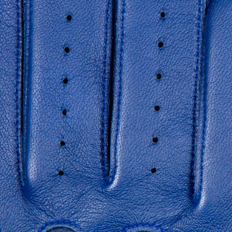 DENTS Delta Men's Classic Leather Driving Gloves - Royal Blue & Black
