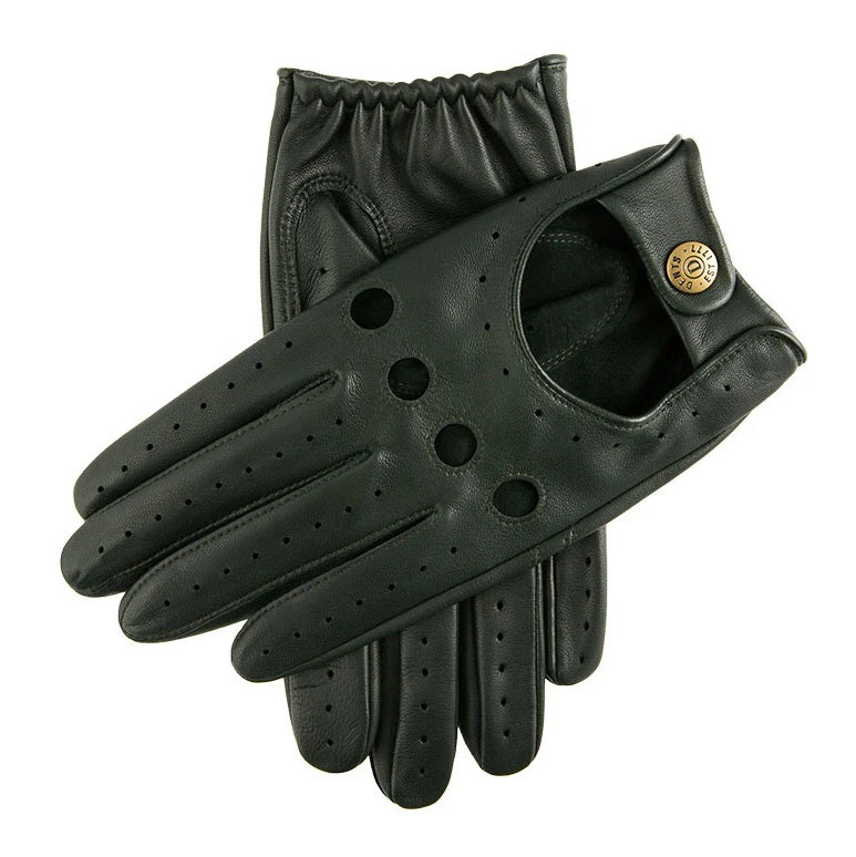 DENTS Delta Men's Classic Leather Driving Gloves - British Racing Green