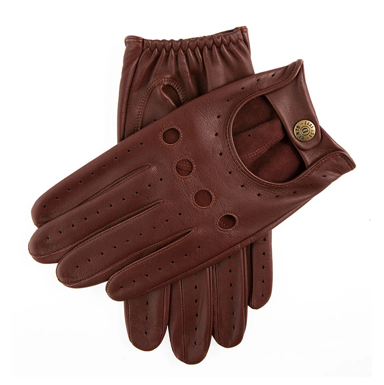 DENTS Delta Men's Classic Leather Driving Gloves - English Tan