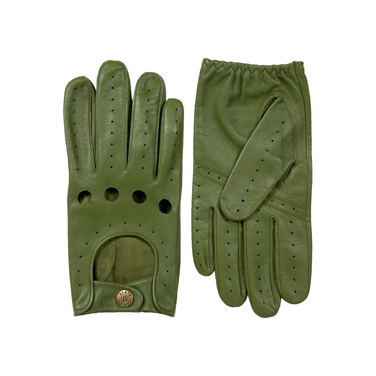 DENTS Delta Men's Classic Leather Driving Gloves - Lincoln Green