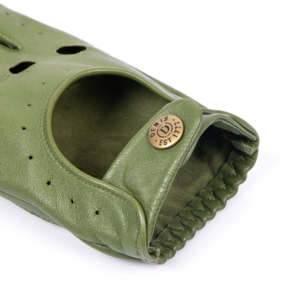 DENTS Delta Men's Classic Leather Driving Gloves - Lincoln Green