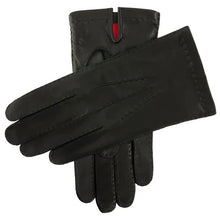 Load image into Gallery viewer, DENTS Kingston Silk-Lined Leather Gloves - Mens Handsewn Three-Point - Black
