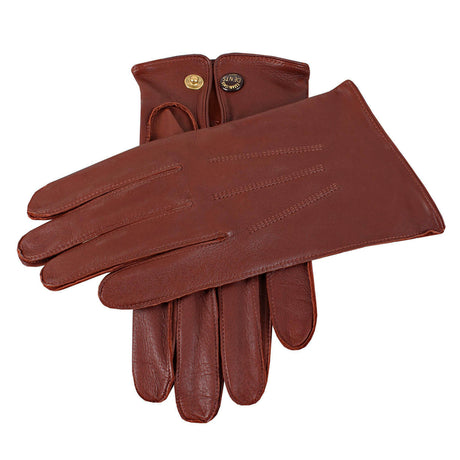 DENTS Sandhurst Three-Point Leather Officer's Gloves - English Tan Dents