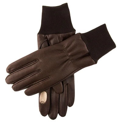 DENTS Regal Heritage Fleece-Lined Leather Shooting Gloves - Mens - Brown