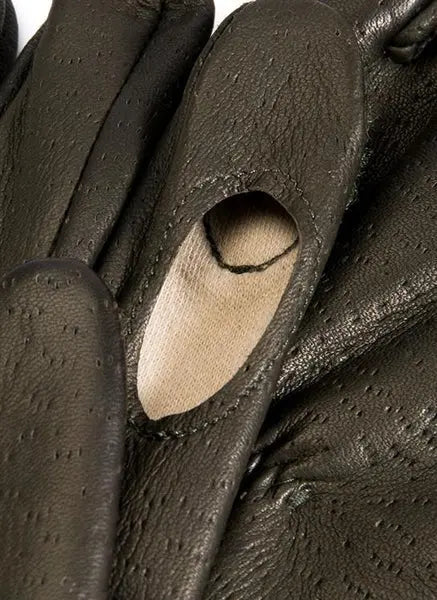 DENTS Regal Heritage Fleece-Lined Leather Shooting Gloves - Mens - Green Dents