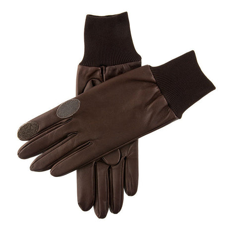 DENTS Royale Heritage Silk-Lined Leather Shooting Gloves - Mens - Brown Dents