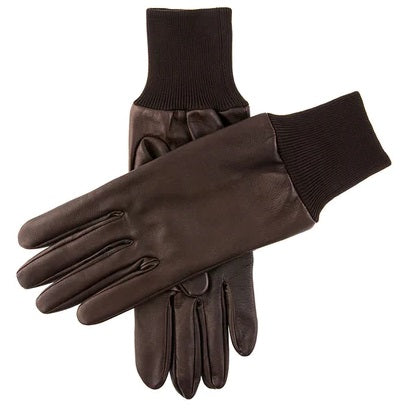 DENTS Royale Heritage Silk-Lined Leather Shooting Gloves - Mens - Brown