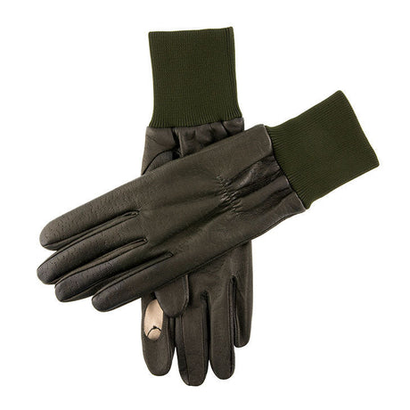 Dents Regal Heritage fleece-lined leather shooting gloves in green