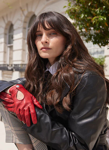 Black leather driving clearance gloves ladies