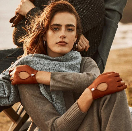 DENTS Thruxton Leather Driving Gloves - Ladies - Cognac Dents