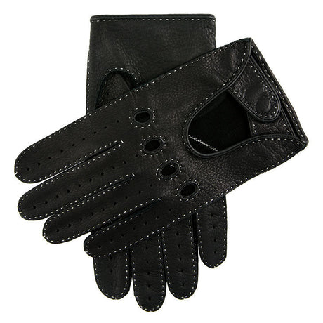 DENTS Winchester Deerskin Driving Gloves - Mens Unlined - Black Dents