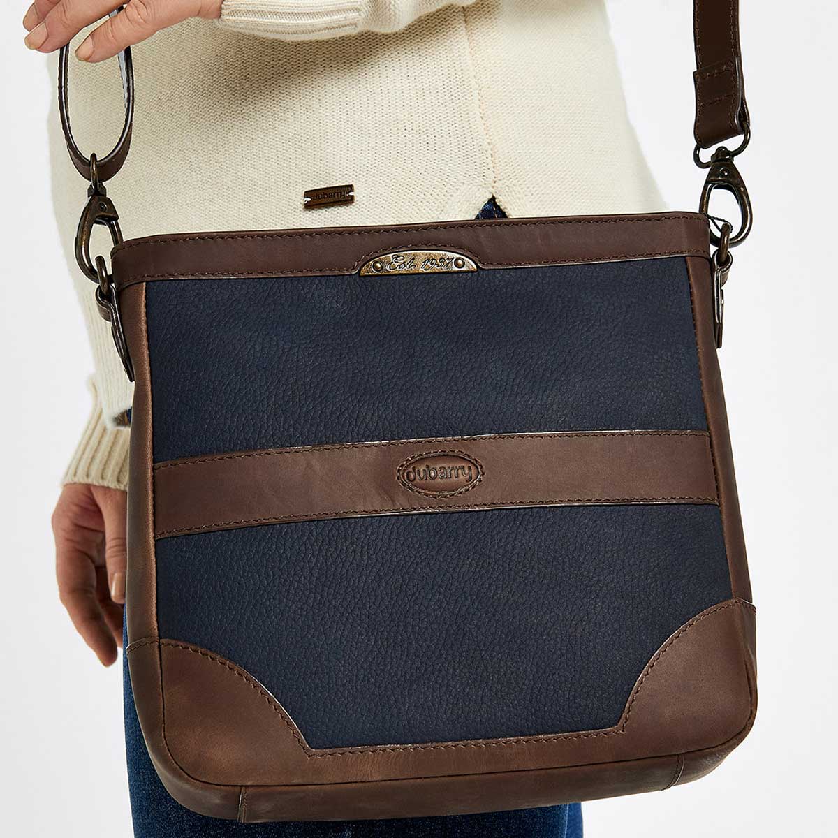 DUBARRY Ardmore Leather Handbag - Women's - Navy & Brown