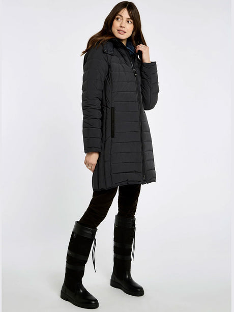 DUBARRY Ballybrophy Long Quilted Jacket - Women's - Charcoal