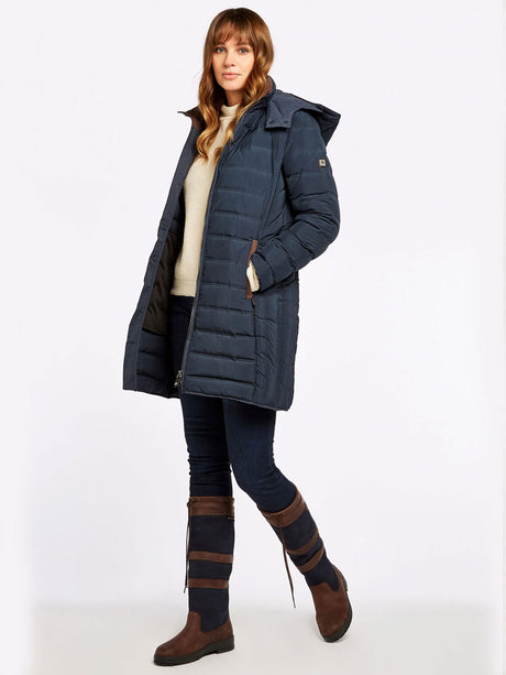 DUBARRY Ballybrophy Long Quilted Jacket - Women's - Navy
